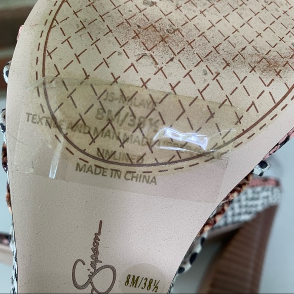 Jessica Simpson Women's Milaye Block Heel Sandals Mauve Combo Size US 8 M - Picture 7 of 8